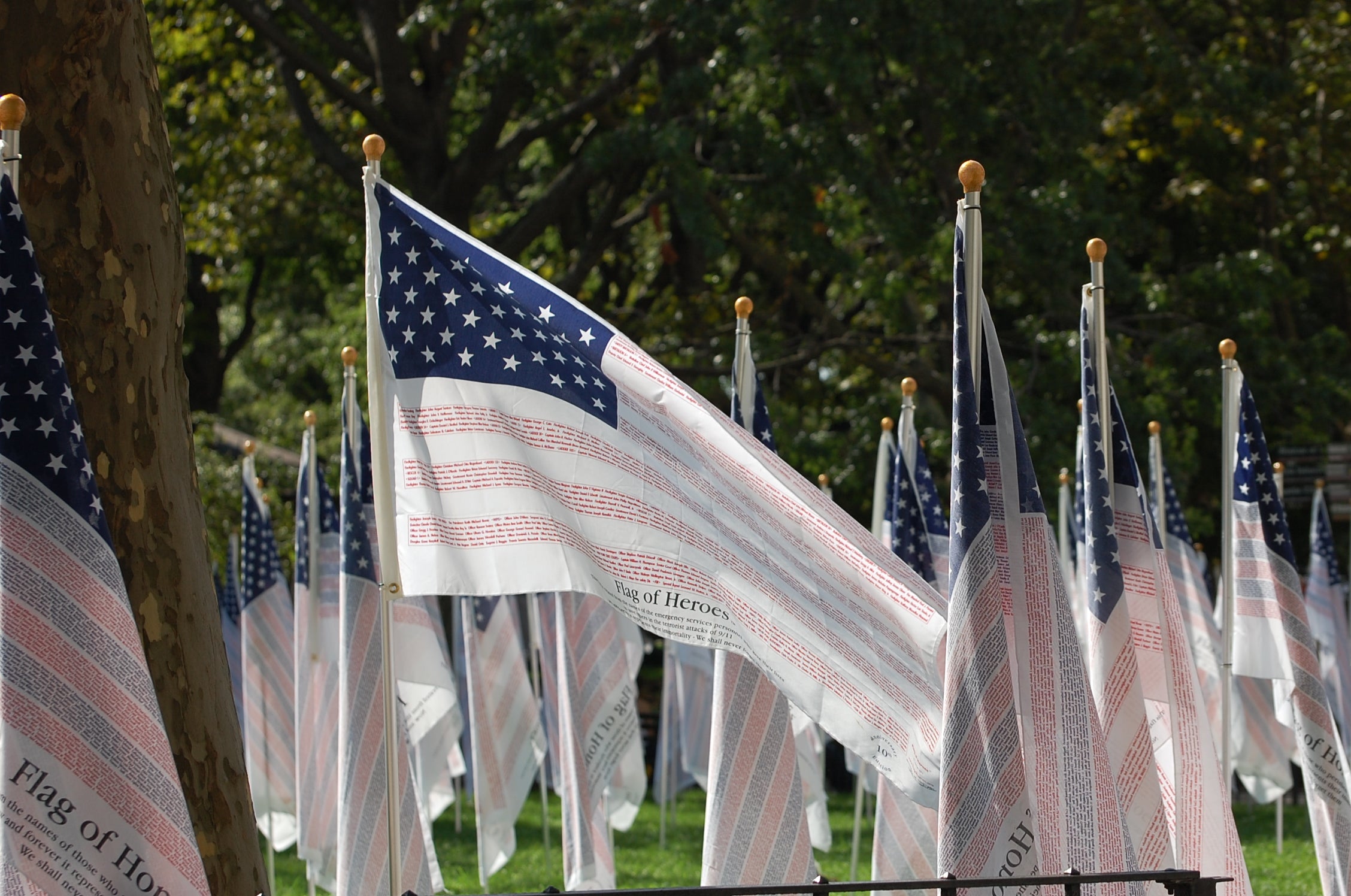 9/11 Flag of Heroes Aluminum Edition Print
