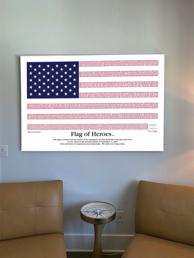 9/11 Flag of Heroes Aluminum Edition Print